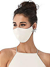 Alt View 2 Thumbnail - Ivory Crepe Reusable Face Mask