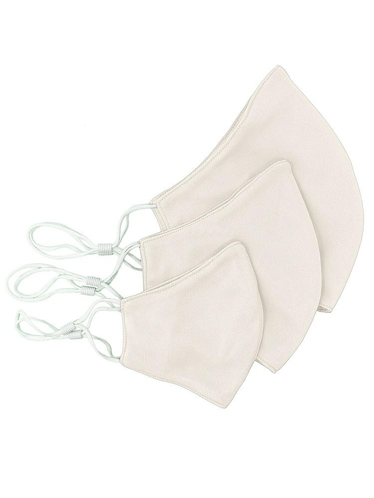 Back View - Ivory Crepe Reusable Face Mask