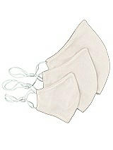 Rear View Thumbnail - Ivory Crepe Reusable Face Mask