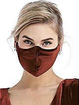 Alt View 2 Thumbnail - Auburn Moon Lux Velvet Reusable Face Mask