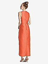 Rear View Thumbnail - Fiesta Plunging Neckline Shirred Tulip Skirt Midi Dress