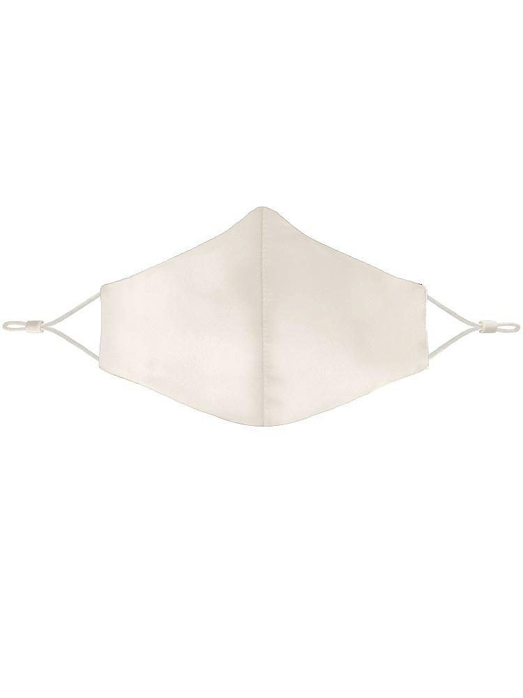 Front View - Ivory Lux Charmeuse Reusable Face Mask