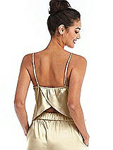 Rear View Thumbnail - Banana Split Back Satin Cami Top with Slim Straps