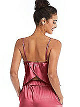 Rear View Thumbnail - Nectar Split Back Satin Cami Top with Slim Straps