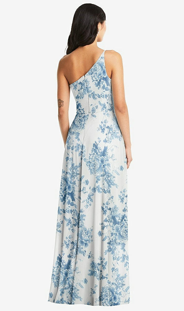 Back View - Cottage Rose Dusk Blue Bella Bridesmaids Dress BB130