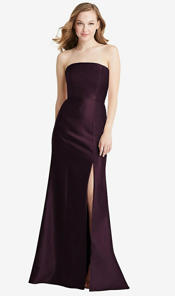 Front View - Deep Plum Bella Bridesmaids Dress BB133