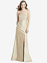 Front View Thumbnail - Champagne Bella Bridesmaids Dress BB133