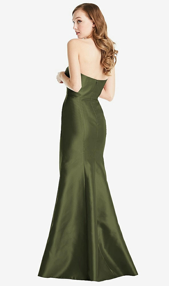 Back View - Olive Green Bella Bridesmaids Dress BB133