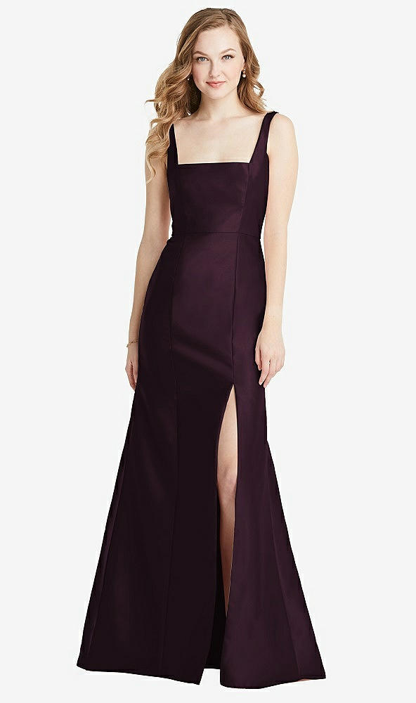 Front View - Deep Plum Bella Bridesmaids Dress BB135