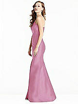 Side View Thumbnail - Powder Pink Bella Bridesmaids Dress BB137
