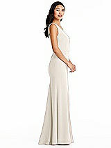 Side View Thumbnail - Ivory Bella Bridesmaids Dress BB138