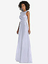 Side View Thumbnail - Silver Dove Jewel Neck Asymmetrical Shirred Bodice Maxi Dress with Pockets