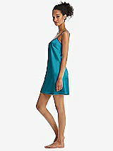 Side View Thumbnail - Oasis Mini Stretch Satin Slip with Adjustable Straps - Kyle
