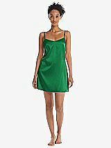 Front View Thumbnail - Shamrock Mini Stretch Satin Slip with Adjustable Straps - Kyle