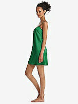 Side View Thumbnail - Shamrock Mini Stretch Satin Slip with Adjustable Straps - Kyle