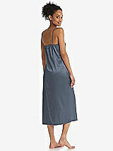 Rear View Thumbnail - Silverstone Midi Stretch Satin Slip with Adjustable Straps - Asley