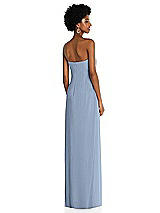 Alt View 4 Thumbnail - Cloudy Draped Chiffon Grecian Column Gown with Convertible Straps
