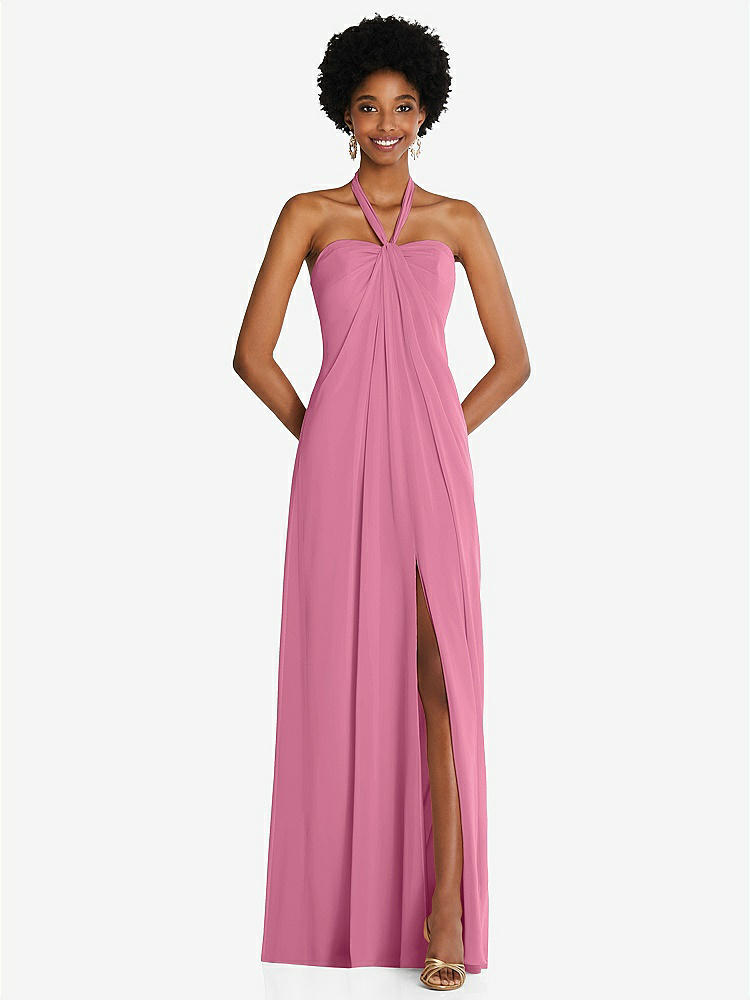 One-shoulder Chiffon Trumpet Bridesmaid Dress In Orchid Pink | The