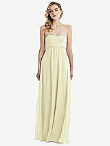 Alt View 6 Thumbnail - Butter Yellow Empire Waist Shirred Skirt Convertible Sash Tie Maxi Dress
