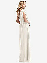 Alt View 4 Thumbnail - Ivory Empire Waist Shirred Skirt Convertible Sash Tie Maxi Dress