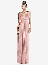 Alt View 1 Thumbnail - Rose Empire Waist Convertible Sash Tie Lace Maxi Dress