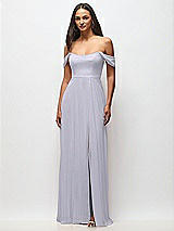 Front View Thumbnail - Silver Dove Off-the-Shoulder Basque Neck Maxi Dress with Flounce Sleeves