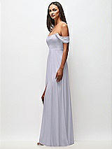 Side View Thumbnail - Silver Dove Off-the-Shoulder Basque Neck Maxi Dress with Flounce Sleeves