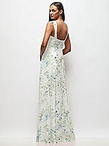 Rear View Thumbnail - Bleu Garden Contoured Wide Strap Sweetheart Maxi Dress