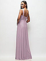 Rear View Thumbnail - Suede Rose Contoured Wide Strap Sweetheart Maxi Dress