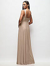 Rear View Thumbnail - Topaz Contoured Wide Strap Sweetheart Maxi Dress