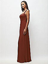 Side View Thumbnail - Auburn Moon Contoured Wide Strap Sweetheart Maxi Dress