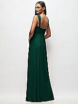 Rear View Thumbnail - Hunter Green Contoured Wide Strap Sweetheart Maxi Dress