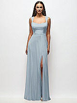Front View Thumbnail - Mist Contoured Wide Strap Sweetheart Maxi Dress