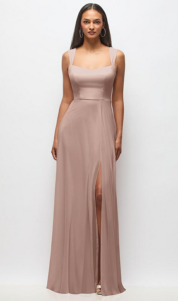 Front View - Neu Nude Contoured Wide Strap Sweetheart Maxi Dress