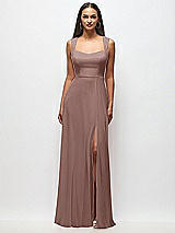 Front View Thumbnail - Sienna Contoured Wide Strap Sweetheart Maxi Dress