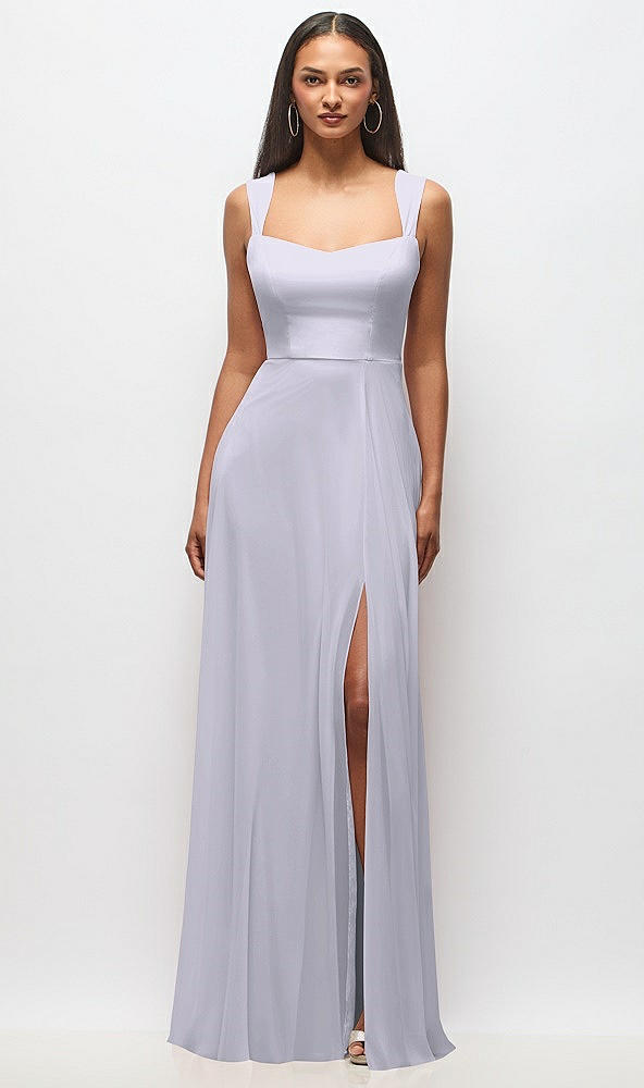 Front View - Silver Dove Contoured Wide Strap Sweetheart Maxi Dress