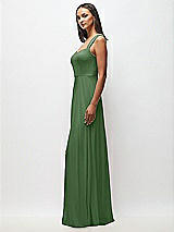 Side View Thumbnail - Vineyard Green Contoured Wide Strap Sweetheart Maxi Dress