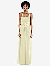 Alt View 1 Thumbnail - Butter Yellow Convertible Tie-Shoulder Empire Waist Maxi Dress