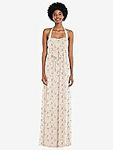 Alt View 1 Thumbnail - Coquette Floral Print Convertible Tie-Shoulder Empire Waist Maxi Dress