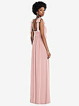Rear View Thumbnail - Rose Convertible Tie-Shoulder Empire Waist Maxi Dress