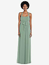 Alt View 1 Thumbnail - Seagrass Convertible Tie-Shoulder Empire Waist Maxi Dress