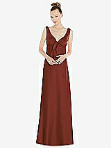 Alt View 1 Thumbnail - Auburn Moon Convertible Strap Empire Waist Satin Maxi Dress