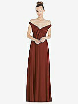 Alt View 2 Thumbnail - Auburn Moon Convertible Strap Empire Waist Satin Maxi Dress