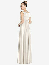 Rear View Thumbnail - Ivory Convertible Strap Empire Waist Satin Maxi Dress