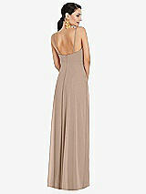 Rear View Thumbnail - Topaz Adjustable Strap Wrap Bodice Maxi Dress with Front Slit
