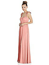 Side View Thumbnail - Rose Tie Shoulder A-Line Maxi Dress
