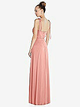 Rear View Thumbnail - Rose Tie Shoulder A-Line Maxi Dress