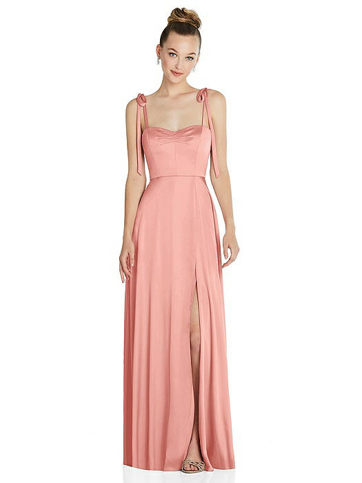 Tie Shoulder A-Line Maxi Dress with Pockets