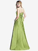 Side View Thumbnail - Mojito Strapless A-line Satin Gown with Modern Bow Detail