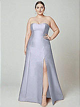 Alt View 2 Thumbnail - Silver Dove Strapless A-line Satin Gown with Modern Bow Detail